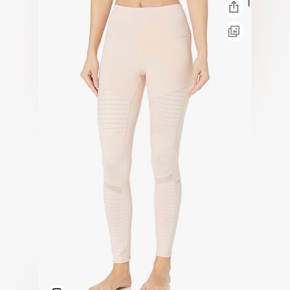 Alo Yoga Women's High Waist Moto Legging pink